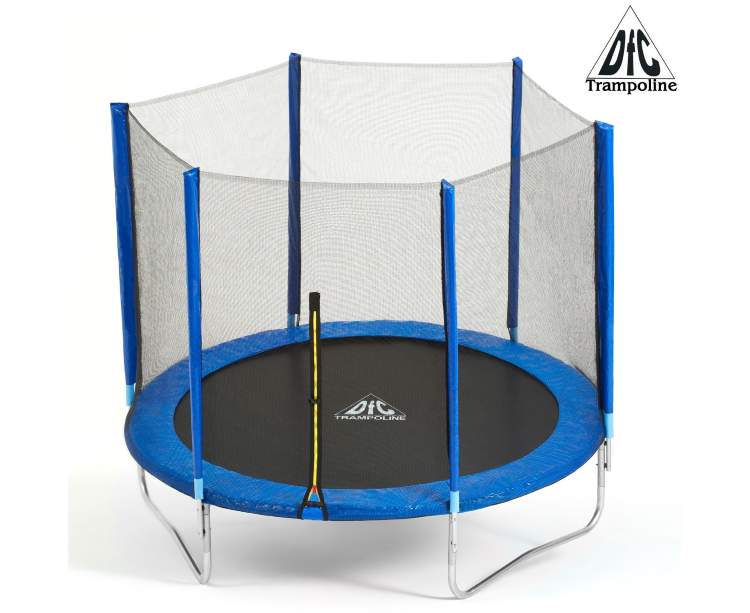 Батут DFC Trampoline Fitness с сеткой 14FT-TR-B