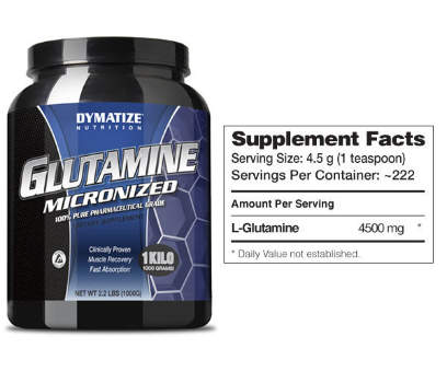 Dymatize Glutamine 1000 гр 1 кг.